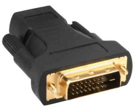 Adapter DVI-Stecker auf HDMI-Buchse, vergoldete Kontakte, Brackton ADA-HFD.B