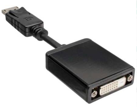 DisplayPort Adaptor cable, DisplayPort male to DVI-D 24+1 female black, 0.15m - 17199K