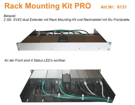 KVM-TEC (6131) Rack Mounting Kit with faceplate and power supply