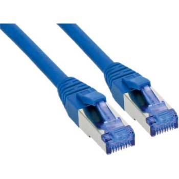 3 m x 10pcs patch cable Cat.6A, S/FTP (PiMf), halogen free, 500MHz, blue, 76803Bx10