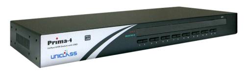 UNICLASS Prima-4 USB/PS2/VGA 4-port KVM-Switch with OSD