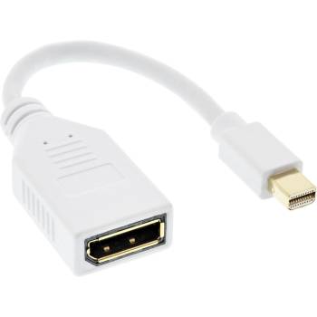 Kabeladapter Mini DisplayPort Stecker zu DisplayPort Buchse, 4K2K, weiß, 0,15m, 17150W