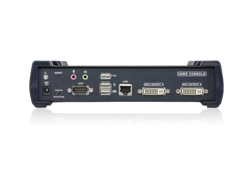 Aten KE6940R 2xDVI/USB-Tastatur+Maus/Audio/RS232 KVM Over IP Extender (only Receiver)