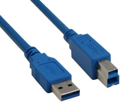 1,2 m USB 3.0 Kabel, Typ-A Stecker an Typ-B Stecker, blau, USB3-1.2