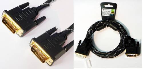 5 m DVI-D Dual-Link 24+1 "dreifach-geschirmtes" Kabel St/St, bis 2560x1600, 2 Ferrite, 100% Kupfer - DVI-BKR-0500.BS