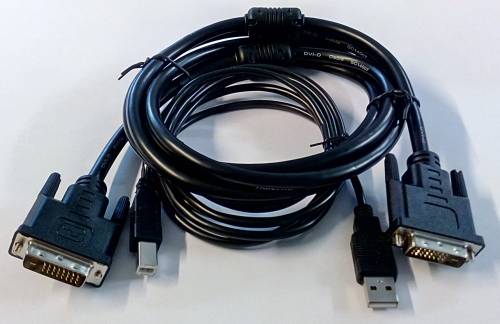 1,8m DVI-D Stecker/Stecker und USB B zu A Kabel