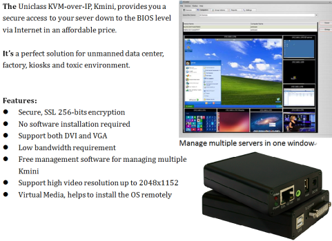 Full-HD Smart IP Remote Controller DVI-I (digital/analog) + USB, UNICLASS Kmini