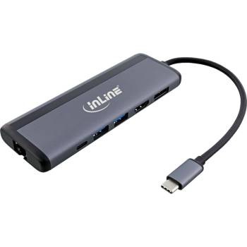 8-in-1 USB-C Multihub Dockingstation, 4K60-HDMI, 4K60-DisplayPort, USB 3.2, PD 3.0 100W, MST