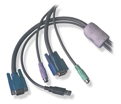 USB-Konverterkabel 10m für KVM-Switches mit PS/2 Anschlüssen