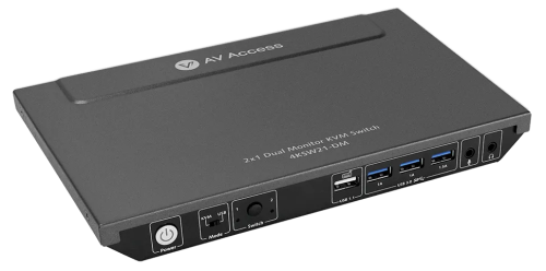 Dual-Monitor 2x 4K HDMI KVM-Switch mit USB 3.0 Hub inkl. 4x HDMI/USB Kabel, AV Access 4KSW21-DM-C