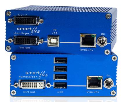 SMARTflex Single DVI/USB CAT Extender-Set, kvm-tec SV1-Set 6011