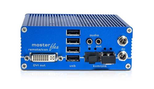 DVI + USB 2.0 Masterflex Single Redundant Fiber Extender-Receiver, KVM-TEC 6013R MV1-FR