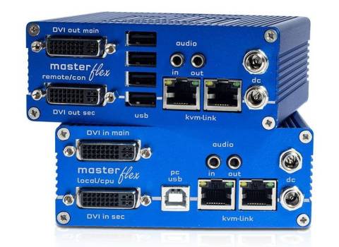 Dual-Monitor DVI + USB 2.0 Masterflex Dual-Monitor Cat-Extender-Set, kvm-tec 6022 MV2 Set