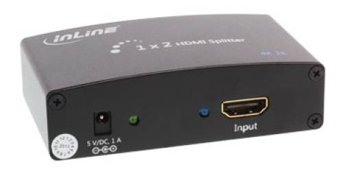 InLine 65009 HDMI Splitter/Verteiler, 2-fach, 4Kx2K kompatibel