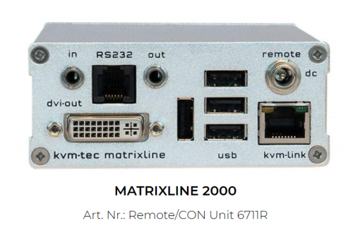 Matrixline2000 DVI+USB2.0+Audio Receiver, kvm-tec MX1R2000 - 6711R