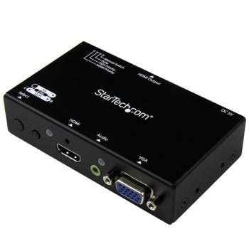 StarTech VS221VGA2HD - 2-Port "HDMI + VGA" auf HDMI Konverter Switch / Verteiler mit Vorrangsschaltung 1080p