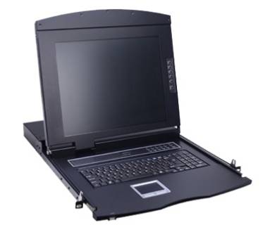 LANBE AS-7116ULS 17" LCD KVM SWITCH in 16 ports, combo support (USB/PS.2), combo cables included