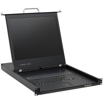 Haitwin-Delphin AW-1908TU 1U 19" KVM-Console with 19" TFT and 8-Port KVM-Switch with 3 x Front-USB 2.0