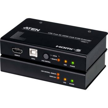 Preview: 4K60Hz KVM-Extender for HDMI 2.0 +Keyboard/Mouse-USB up to 70m over LAN-Cable, Aten CE801 Preview: 4K60Hz KVM-Extender for HDMI 2.0 +Keyboard/Mouse-USB up to 70m over LAN-Cable, Aten CE801