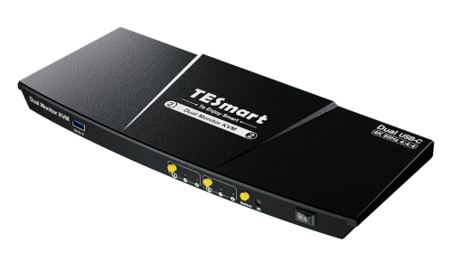 2-Port USB-C Dual-Monitor KVM-Dockingstation-Kit 4K60Hz, MST, EDID für 2 Laptops