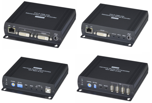 DVI + USB 2.0 + Audio + RS232 KVM-Extender-Set, SC&T DKM01-2