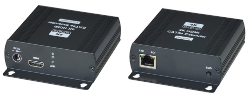 4K HDMI CAT-Extender-Set (Transmitter+Receiver), expandable to HDMI distributor, SC&T HE03-4K