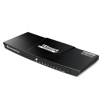 4K HDMI 4-Port KVM-Switch A2U 4K mit 60Hz 4:4:4 inkl. IR-Fernbedienung, TESmart HKS0401A2U HKS401-E23-EUBK