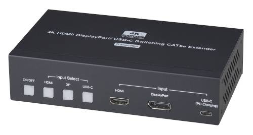 4K HDMI+DP+USB-C Switching-Transmitter to connect up to 250 Monitors, SC&T HUE03T-4K
