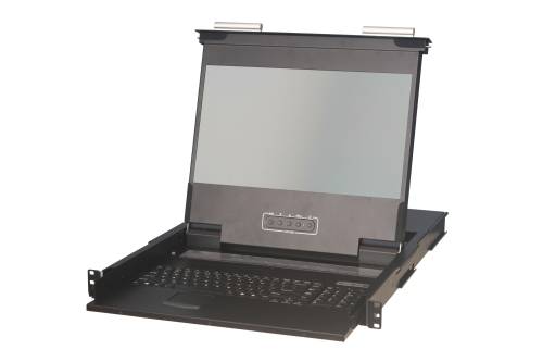 16-Port FHD LCD-Konsole mit 17,3” 1080p LCD-Panel und Combo CAT KVM-Switch, KVM-1716W-M2-ASL