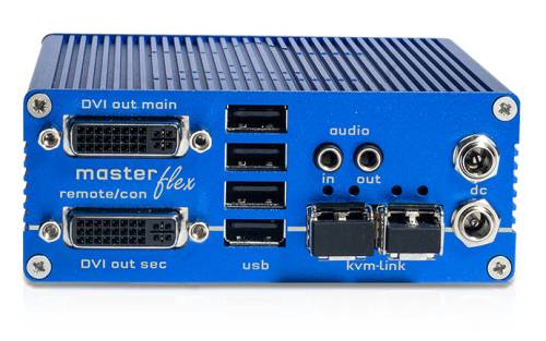 2x DVI + USB 2.0 Masterflex Dual-Monitor Fiber-Extender-Receiver, kvm-tec 6023R MV2-FR