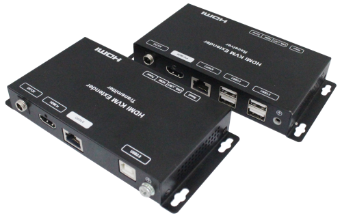 HDMI + 4x USB 2.0 KVM-Extender-Set mit PoC bis 50 m (HDMI + 4x USB), 100 m (HDMI), FoxUn SX-EX46B