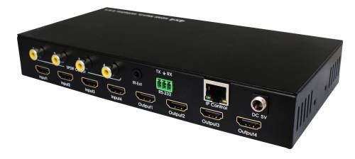 4x4 HDMI2.0 Matrix, Bandbreite 18Gbps, 4K@60Hz YUV4:4:4, HDCP2.2 - FoxUn SX-MX09B