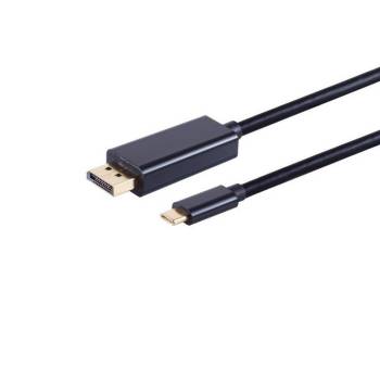 1.0m USB C - DP Kabel Stecker/Stecker 4K60Hz