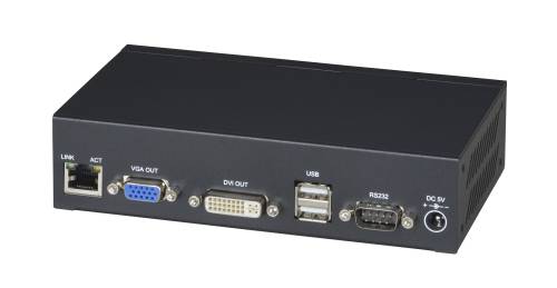 DVI oder VGA + USB 2.0 + Audio + RS232 + IR Receiver, SC&T VDKM02BR-2