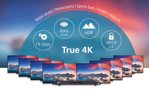8-fach True 4K HDMI 2.0 Splitter 4K 4:4:4 bei 60 Hz, Aten VS0108HB
