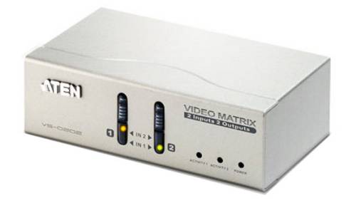 Aten VS0202 2-VGA/Audio an 2-Monitore/Beamer Matrix VGA/Audio-Switch