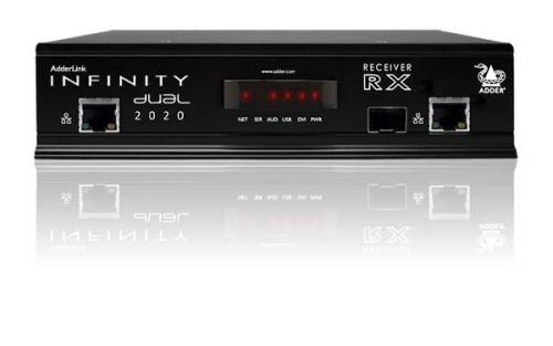 AdderLink ALIF2020R INFINITY Dual-Head Receiver: 2 x DVI, USB, Audio, RS232 über IP, nur Empfänger