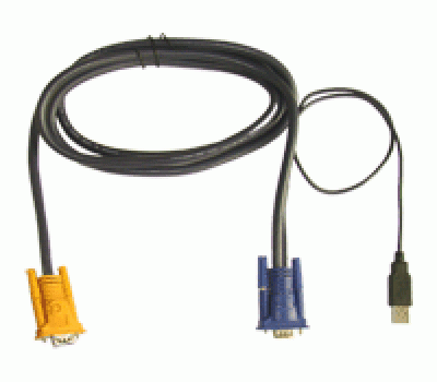 ANNSO 1,8m USB+VGA Systemkabel für ANNSO KVM-Konsolen, CVU-018