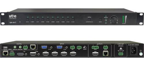 U.T.E. UH-91T - 4K HDMI2.0 Presentation Switcher and Scaler with 9 Inputs and HDBaseT