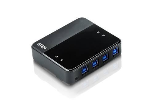 Aten US434 4-Port USB 3.2 Gen1 Peripherie-Freigabegerät mit "Remote"-Knopf