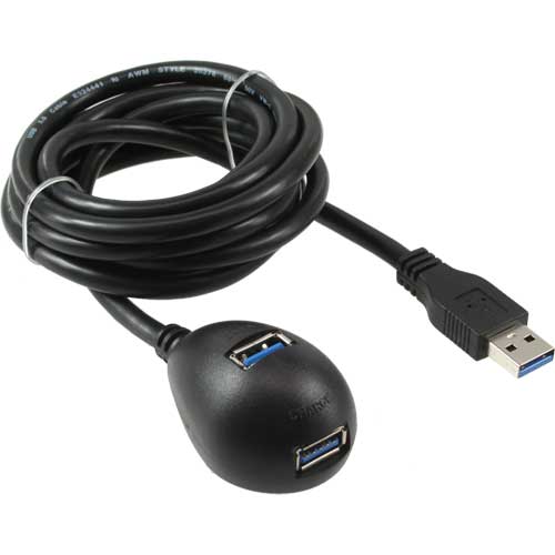 3 m USB 3.0 Verlängerung, A Stecker/Buchse, schwarz, mit Standfuß, 35653 •  KVM-Extender, KVM-Switches, LCD-Konsolen, KVM-Produkte von Profis