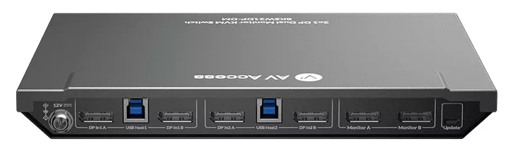 2-Port 8K Dual-Monitor DisplayPort KVM-Switch mit USB 3.0, inkl. 1,5m  PC-Kabel, AV Access 8KSW21DP-DM • KVM-Extender, KVM-Switches, LCD-Konsolen,  KVM-Produkte von Profis