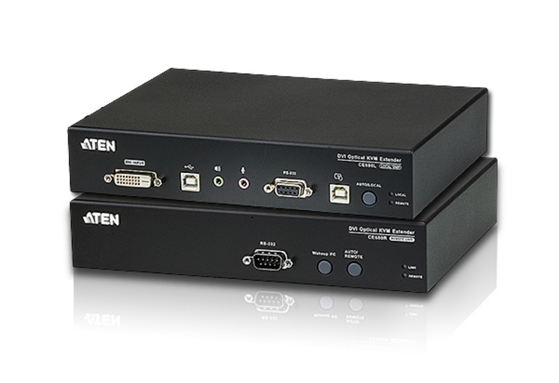 USB DVI Audio Optical KVM Extender (1920 x 1200 @ 20 km), Aten 