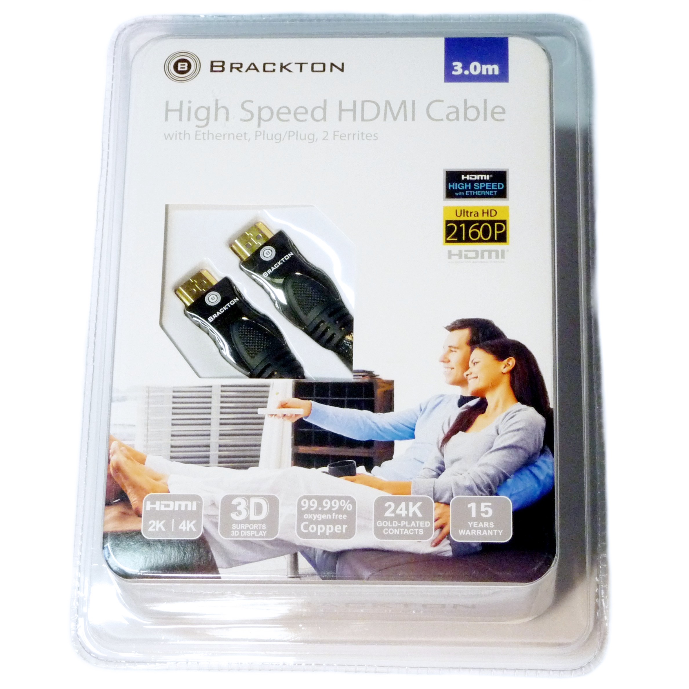 3m HDMI Cable 4Kx2K@30Hz High Speed + Ethernet