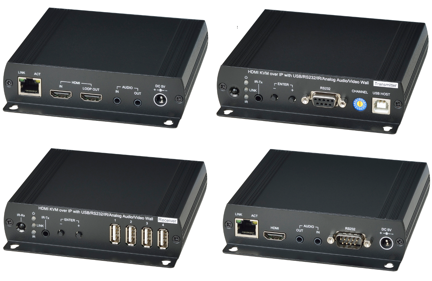 1080p 60 Hz HDMI KVM & USB, Audio, RS232, IR CAT5 over IP 