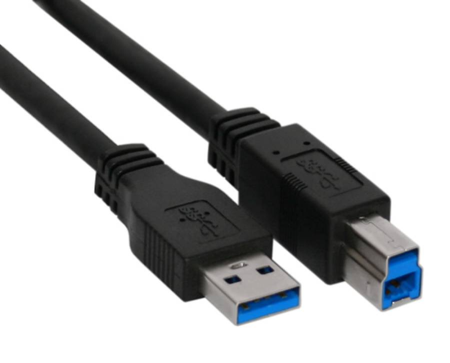 3 m USB 3.0 Kabel, Typ-A Stecker an Typ-B Stecker, schwarz, 35330 •  KVM-Extender, KVM-Switches, LCD-Konsolen, KVM-Produkte von Profis