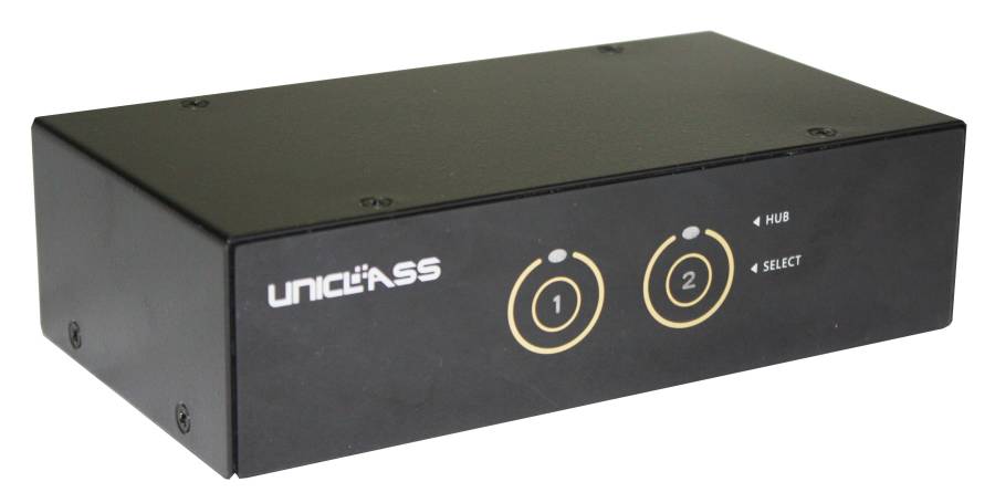 4K 60 Hz Professional Smart-Touch 2-fach DP+USB3.0+TTU+Audio KVM-Switch, inkl. 2 x 1,2m Kabel, UNICLASS AP-832AUSK